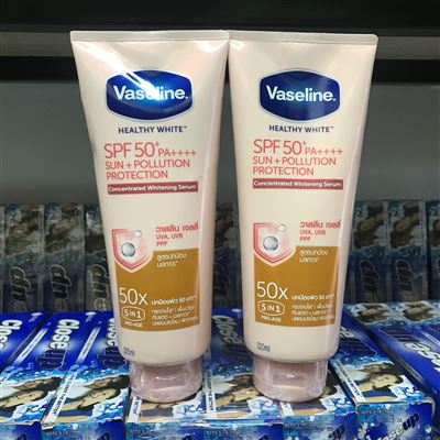 Kem dưỡng trắng da chống nắng Vaseline 50x SPF 50++ Thái Lan 320ml