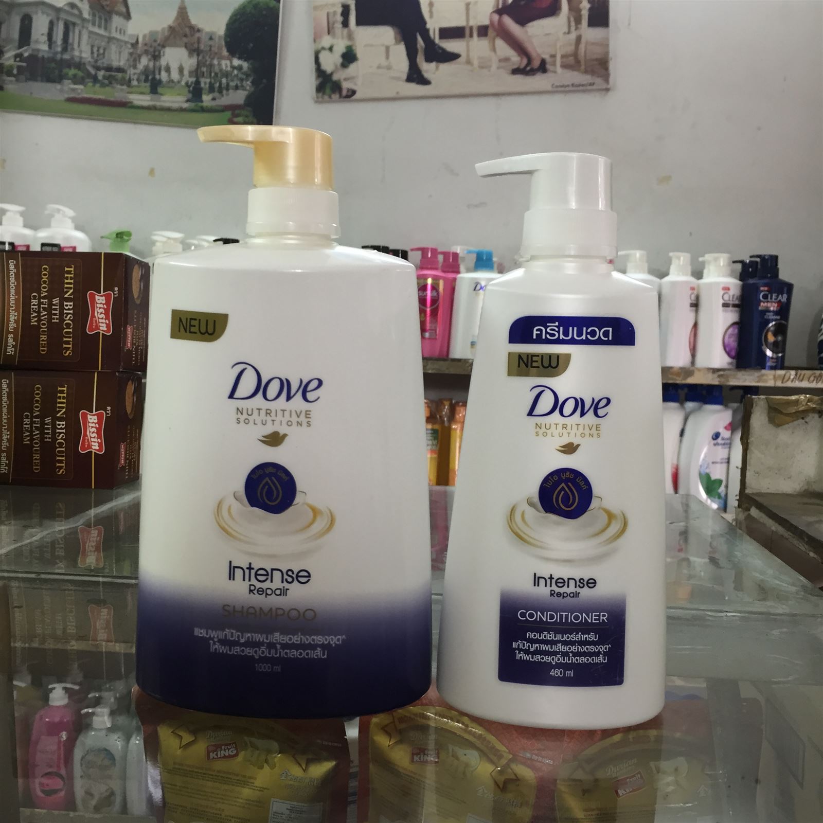 Cặp dầu gội - xả Dove 1000ml Thái Lan